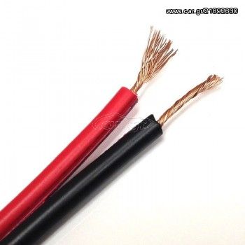 SOUND CABLE BLACK/RED 1m 2 X 1.0 mm CCA ΚΑΛΩΔΙΟ ΗΧΕΙΩΝ ΜΑΥΡΟ/ΚΟΚΚΙΝΟ FTT12-002