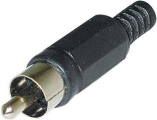 Adaptor RCA Male Black Adapter Τελικό Βύσμα Καλωδίου Αρσενικό CC-006B A001A