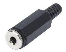 Τελικό Βύσμα Ήχου Μονοφωνικό Θηλυκό Jack 3.5 Mono Female Plug Black XJ-H003B