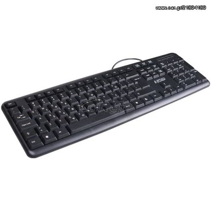 NOD KBD-004 KEYBOARD WIRED BLACK PS2 & USB ΠΛΗΚΤΡΟΛΟΓΙΟ ΕΝΣΥΡΜΑΤΟ ΜΑΥΡΟ KBD004