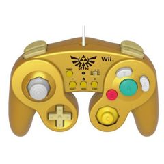 JOYPAD CONTROLLER NINTENDO LICENSED  (LINK EDITION) HORI GOLD GAMECUBE SUPER SMASH BROS ZELDA WII-U