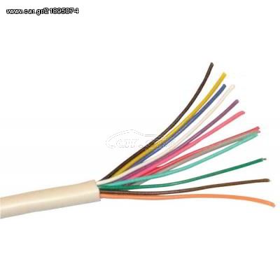 ALARM CABLE WHITE 1m 12 X 0.22 mm ΚΑΛΩΔΙΟ ΣΥΝΑΓΕΡΜΟΥ ΛΕΥΚΟ FTT8-005