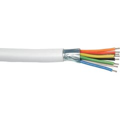 VK AL4010 ALARM CABLE WHITE 1m 6 X 0.22mm + 2 X 0.50mm ΚΑΛΩΔΙΟ ΣΥΝΑΓΕΡΜΟΥ ΛΕΥΚΟ