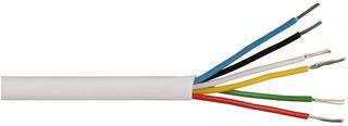 ALARM CABLE WHITE 1m 6 X 0.22 mm ΚΑΛΩΔΙΟ ΣΥΝΑΓΕΡΜΟΥ ΛΕΥΚΟ FTT8-106