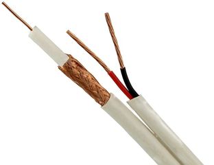 ANTENA CCTV COAXIAL CABLE + 2 X 0.50 ΡΕΥΜΑ 1m WHITE ΚΑΛΩΔΙΟ ΚΕΡΑΙΑΣ ΟΜΟΑΞΟΝΙΚΟ ΛΕΥΚΟ ΚΟΥΛΟΥΡΑ RG59 + POWER FTT7-001