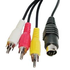 S-VIDEO MALE  & 3 X RCA MALE TO S-VIDEO MALE & 3 X RCA MALE EXTENSION CABLE 1.5m AUDIO/VIDEO/AV