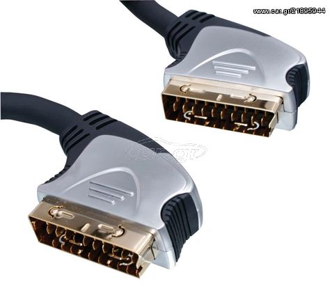 HQ HQSS1003/5 SCART MALE 21pin TO SCART MALE 21pin HIGH PERFORMANCE GOLD CABLE 5m