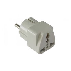 POWER AC PLUG ADAPTOR WHITE 10-16Am ENGLISH-USA TO GREEK UNIVERSAL SOCKET LLE-91234