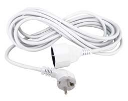 POWER CABLE CORD EXTENSION 3Χ1.5 ΚΑΛΩΔΙΟ ΡΕΥΜΑΤΟΣ ΣΟΥΚΟ ΠΡΟΕΚΤΑΣΗ ΜΠΑΛΑΝΤΕΖΑ 3m ΛΕΥΚΟ Z1-01