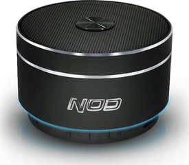 NOD ROUND SOUND BLACK MINI PORTABLE SPEAKER 5W BLUETOOTH MICRO SD FM RADIO AUX IN HANDSFREE ΑΣΥΡΜΑΤΟ ΗΧΕΙΟ ΜΑΥΡΟ