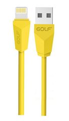 GOLF GL8PD-OR DIAMOND USB A 2.0 APPLE LIGHTNING CABLE CHARGER/DATA YELLOW 1m iPHONE 5/5s/5c/6/6plus/7/7plus & iPAD4/5/air/mini FULL SPEED CERTIFIED CABLE IOS GC-27I-1