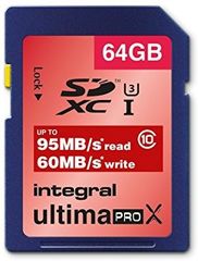 INTEGRAL ULTIMA PRO X ULTRA HIGH SPEED MEMORY SD CARD 64Gb U3 UHS-I SDXC PROFESSIONAL CLASS 90MB/SEC ΜΝΗΜΗ INSDX64G10-95/60U1