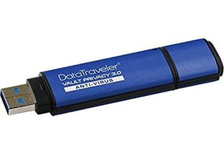 16Gb USB 3.0 VAULT PRIVACY ANTI VIRUS STICK BLUE KINGSTON DTVP30AV/16GB