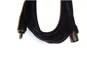RF Phono to Coaxial Video TV Lead Cable for Retro Games Consoles 2m