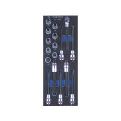9-4147PRV Σετ Καρυδάκια 1/2" Torx, Πολύσφηνα, Άλλεν Μπάλας - 17 Τεμάχια - 1/2" - KING ΤΩΝΥ (#9-4147PRV)