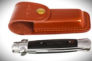 Γνήσιο Ιταλικό πτυσσόμενο μαχαίρι στιλέτο με ξύλινη λαβή 