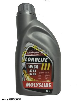 MOLYSLIDE LONGLIFE III 5W-30 1L