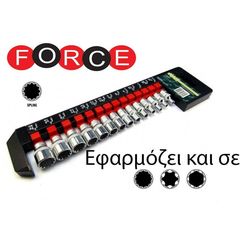 ΚΑΡΥΔΑΚΙΑ SET ΠΟΛΥΓΩΝΑ 3,2mm-14mm 1/4 14τεμ. FORCE 2144Q