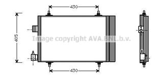 Συμπυκνωτής CITROEN BERLINGO 99-/XSARA 97-05, PEUGEOT PARTNER 96-15 AVA COOLING CNA5173D