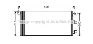 Συμπυκνωτής FIAT PANDA 03-11 AVA COOLING FTA5293D