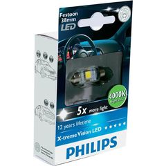 PHILIPS C5W 38MM LED X-TREME VISION 4000K BRIGHT WHITE 1τμχ (128584000KX1)