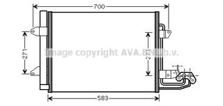 Συμπυκνωτής VW CADDY III 04-15/TOURAN 04-10 AVA COOLING VN5211D