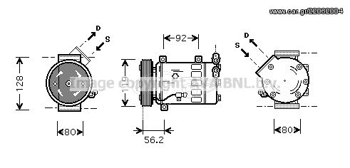 Συμπιεστής CITROEN BERLINGO 96-11/C2/C3 I/II 02-/XSARA 97-05,PEUGEOT 206/307 00-/PARTNER 96- AVA COOLING CNAK237