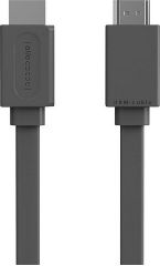 Allocacoc Καλώδιο HDMI με πλακέ γκρι καλώδιο αρσενικό σε αρσενικό v2 1.5m
