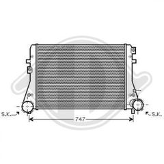 Ψυγείο Intercooler VW GOLF VARIANT S/Wagon / 5dr  2007 - 2009 1.4  ( BUD  ) (80 hp ) Βενζίνη #892006200