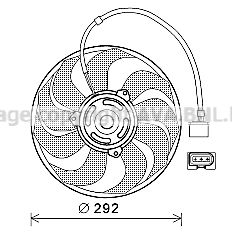 Βεντιλατέρ ψύξης κινητήρα SEAT IBIZA III 02-09, SKODA FABIA I 99-07, VW POLO IV 01-09 AVA COOLING VN7533