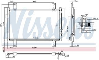 Συμπυκνωτής CITROEN JUMPER 02-, FIAT DUCATO 02-, PEUGEOT BOXER 02- NISSENS 940635