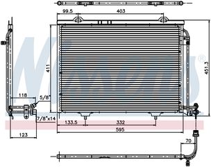 Συμπυκνωτής MERCEDES W202/C208/A208/R170 96-04 NISSENS 94282