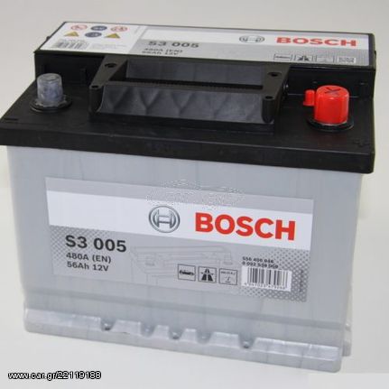 ΜΠΑΤΑΡΙΑ BOSCH S3005 56AH 480AEN - 2 ΧΡΟΝΙΑ ΓΡΑΠΤΗ ΕΓΓΥΗΣΗ-DELIVERY + ΤΟΠΟΘΕΤΗΣΗ ΣΕ ΟΛΗ ΤΗ ΘΕΣΣΑΛΟΝΙΚΗ