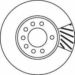 ΔΙΣΚΟΠΛΑΚΑ OPEL ASTRA G ΕΜΠΡΟΣ 280Χ25ΜΜ - PDC5119
