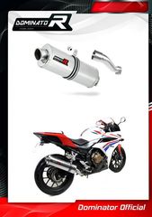 Dominator Εξάτμιση Τελικό Oval S.Steel Honda CBR 500 R 2016 - 2023 Με Σιγαστήρα