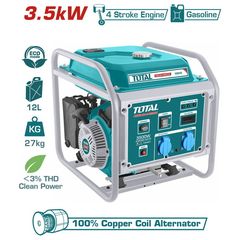 Γεννήτρια Βενζίνης TOTAL INVERTER 4,3 KVA / 3.500W / 7hp Τετράχρονη Επαγγελματική ( TP340001 )