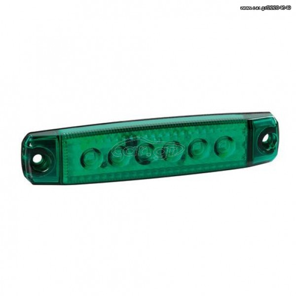 ΦΩΣ ΟΓΚΟΥ 6LED ΠΡΑΣΙΝΟ 12/24V 96mm ΑΔΙΑΒΡΟΧΟ 