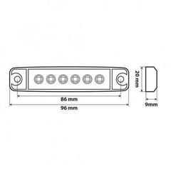 ΦΩΣ ΟΓΚΟΥ 6LED ΠΡΑΣΙΝΟ 12/24V 96mm ΑΔΙΑΒΡΟΧΟ -thumb-2