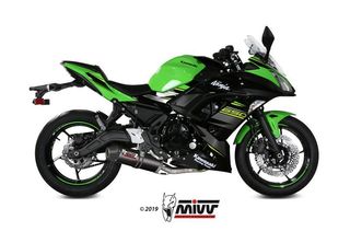 Mivv Ολόσωμη Εξάτμιση Oval Carbon Kawasaki Ninja 650 2017 - 2023*