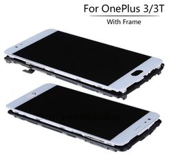 Μηχανισμό Οθόνης Αφής & LCD με Πλαίσιο για Oneplus 3T A3010 A3000 A3003 5.5" - Λευκό (OEM)