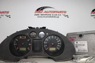 Εγκέφαλος σετ SEAT IBIZA (2002-2008) 036906034GM IAW4MV.6M με όργανα W06L0920820F με κλειδαριά και κλειδί