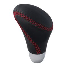 Πόμολο ταχυτήτων αυτοκινήτου ΔΕΡΜΑΤΙΝΟ RED STITCH 14007 Onyx