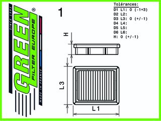 Φίλτρο Αέρος GREEN Κωδ.: P572726 | Pancarshop