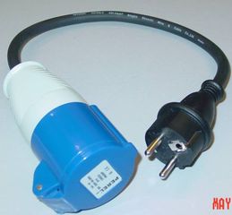 CEE adapter SCHUKO plug 3500 Watts, 2.5mm ², 16A, IP44-thumb-1