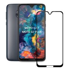 Γυαλί Προστασίας Motorola Moto G7/G7 Plus 5D Hybrid Full Glue Tempered Glass 9H Full Screen Cover AntiCrash / AntiShock  Black