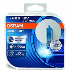 OSRAM 12V HB3 100W +50% ΠΕΡΙΣΣΟΤΕΡΟ ΦΩΣ COOL BLUE BOOST® (69005CBB-HCB) 2τμχ