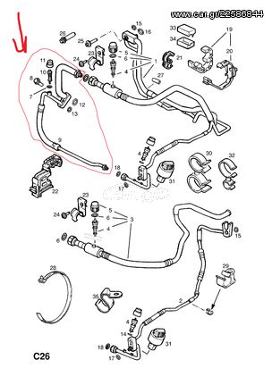 ΣΩΛΗΝΑΣ AIR-CONDITION X10XE OPEL CORSA B
