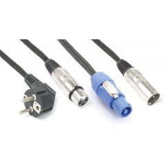 PD CONNEX SCHUKO- XLR F/POWERCONNECTOR A- XLR M 10m