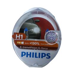 PHILIPS H1 12V 55W  X-TREME VISION G-FORCE +130% 2τμχ 12258XVGS2