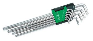 TOPTUL  ΣΥΛΛΟΓΗ TORX ''KONTOΣ ΒΡΑΧΙΩΝΑΣ'' ''ΕΧΤRA LONG TYPE'' T10-T50 (GAAL0923)